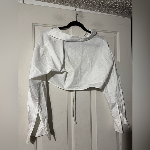 Zara cropped blouse with wrap around strings - Picture 3 of 5